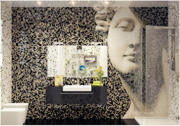 THIẾT KẾ PHÒNG TẮM HOÀN HẢO NHỜ ỐP GẠCH MOSAIC THỦY TINH