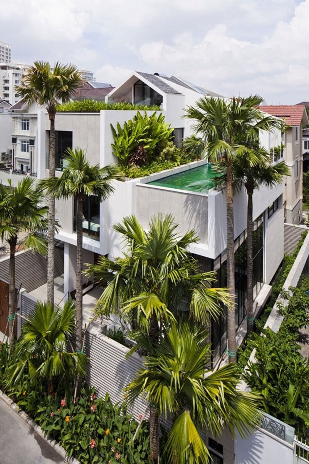 Ngây ngất 10 mẫu biệt thự có hồ bơi trên sân thượng