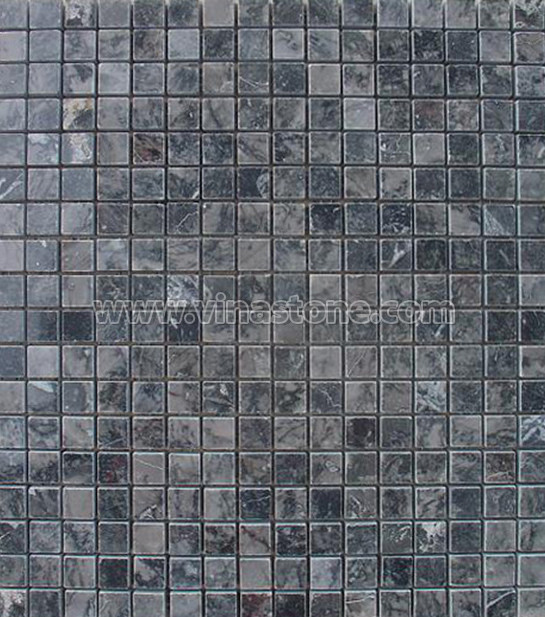 Black marble stone mosaic tiles