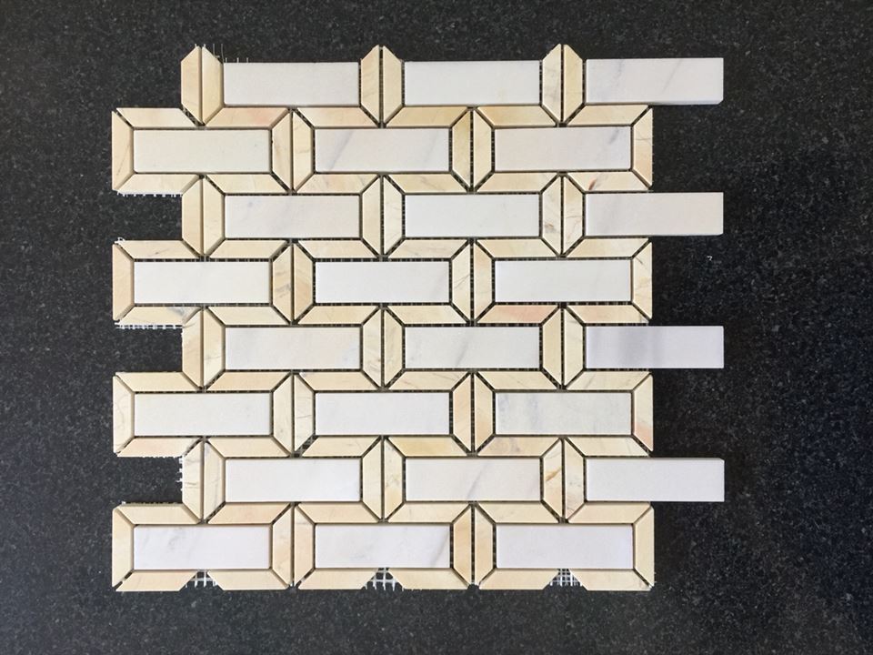 Đá mosaic LS trắng 