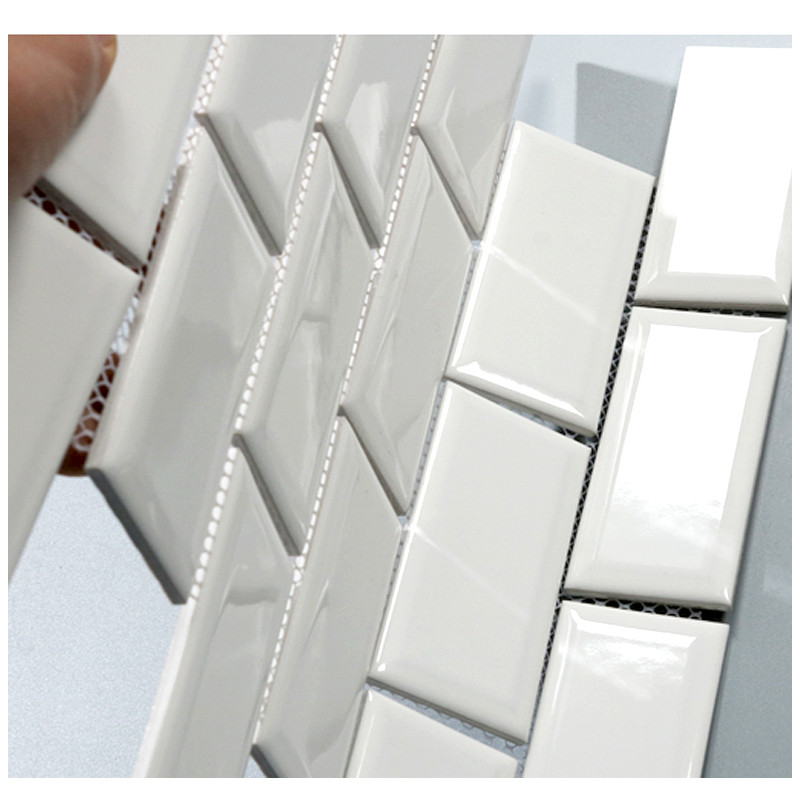 Gạch ốp bevel màu trắng và màu đen cách nhiệt, chống trượt  291*295.5