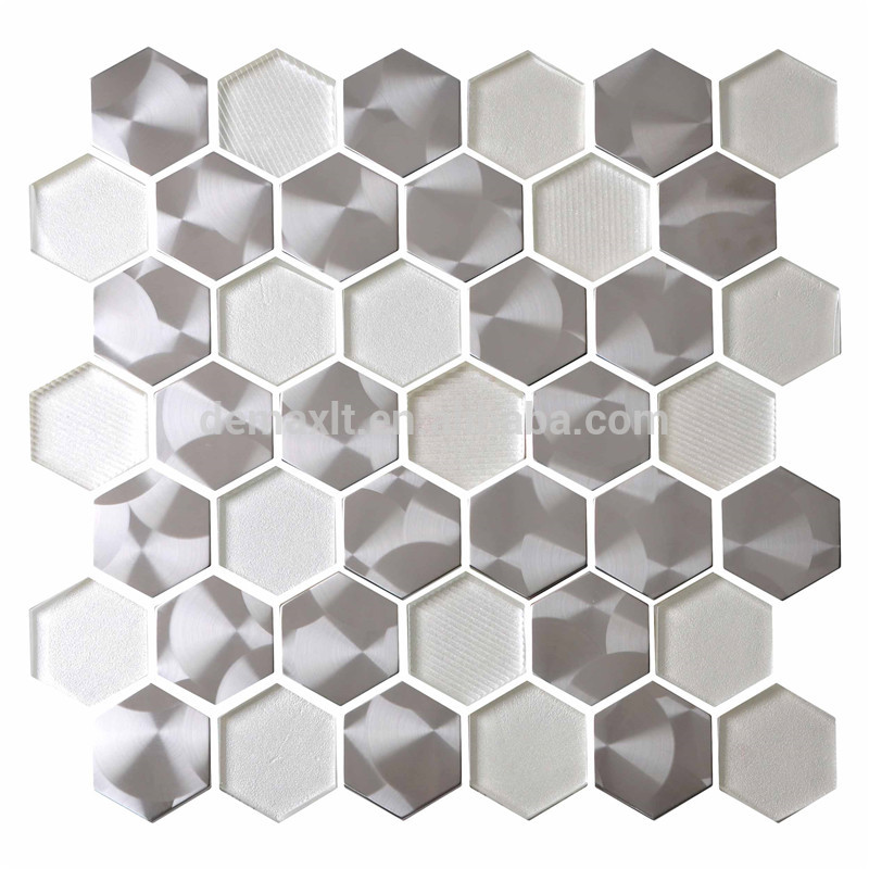 Gạch Mosaic Thủy tinh DEMAX chống trượt màu hỗn hợp
