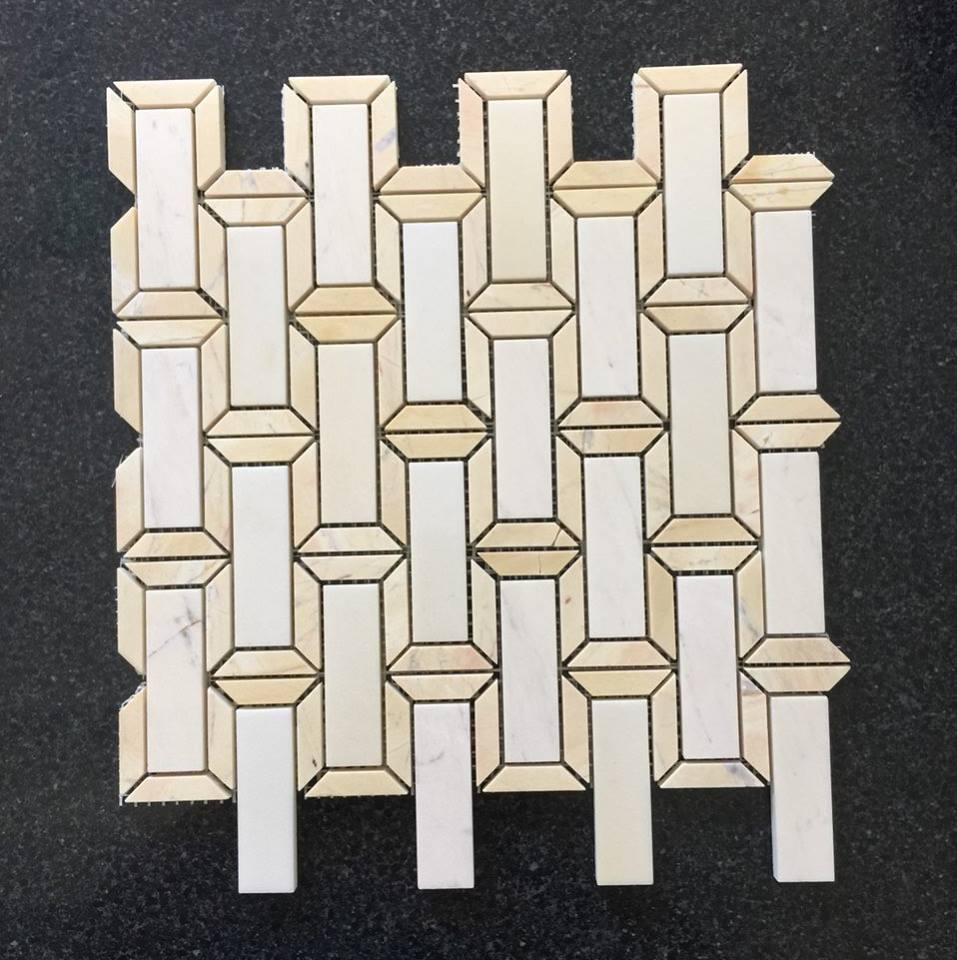 Đá mosaic LS trắng 