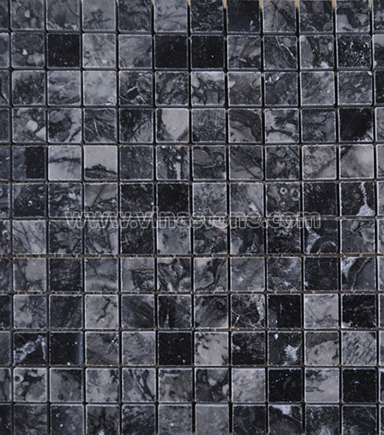 Black marble stone mosaic tiles08