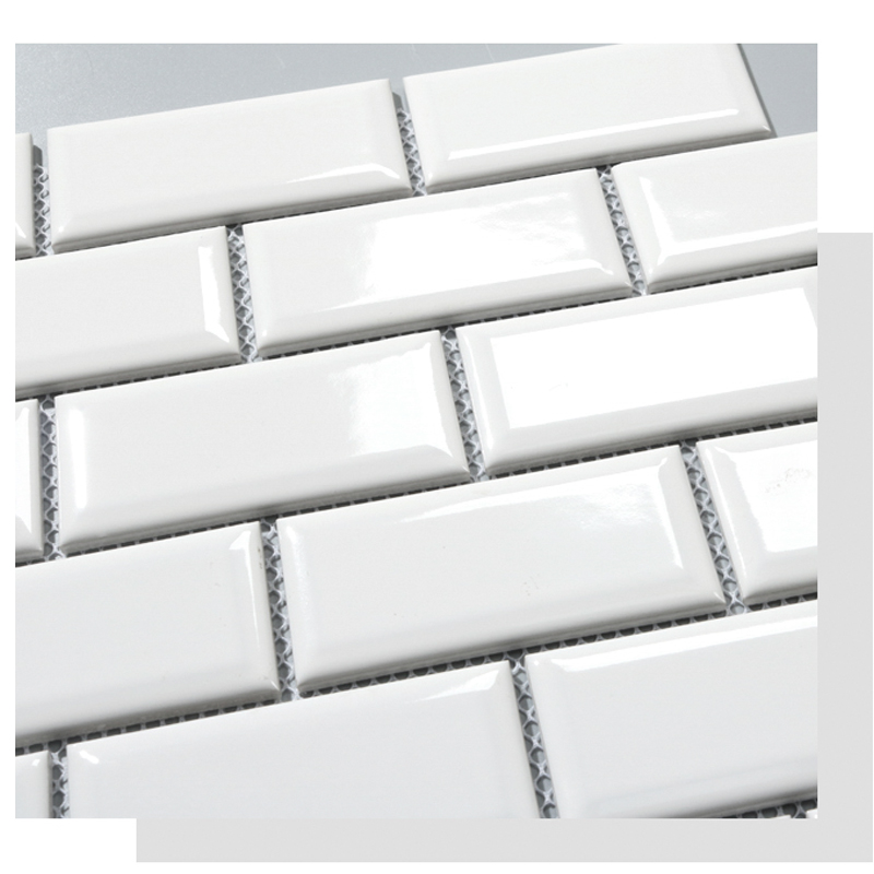 Gạch ốp bevel màu trắng và màu đen cách nhiệt, chống trượt  291*295.5