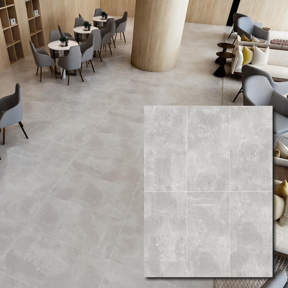 Gạch lát sàn tráng men chống nước màu xám 600x1200 