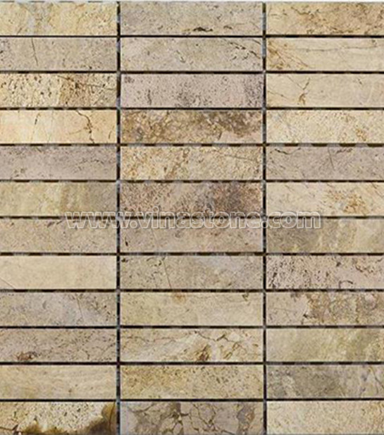 Beige stone mosaic tiles03