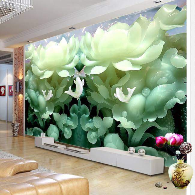 GẠCH TRANH 3D- SEN NGỌC 3D- DH2