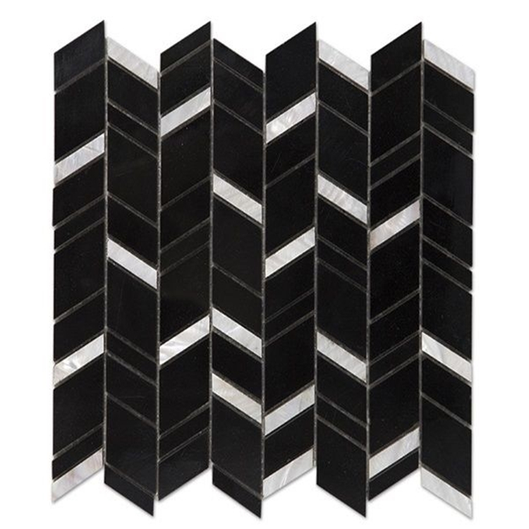 Gạch mosaic Marquina đen trắng